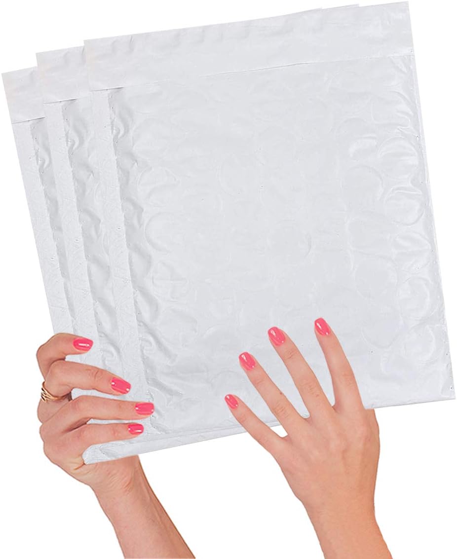 ABC 25 Pack Jumbo Bubble Mailers 8.5 x 11. Zip Tear Strip