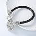 DIABETIC Awareness Alert Charm Womens Bracelet, Silver Tone (White Rhinestones)