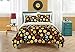 Emoji Pals Bling Bed in A Bag Reversible Comforter Set,Black, Queen