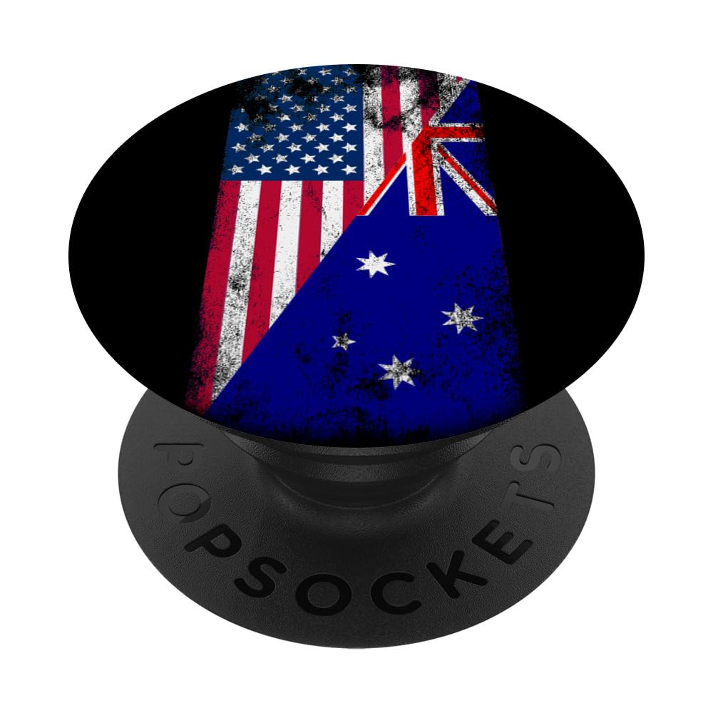 USA Australia Flags - United States of America, Australian PopSockets Adhesive PopGrip