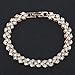 Oksale Women Fashion Roman Style Crystal Diamond Bangle Bracelets Elegant Charm Rhinestone Bracelets Gifts (Rose Gold)