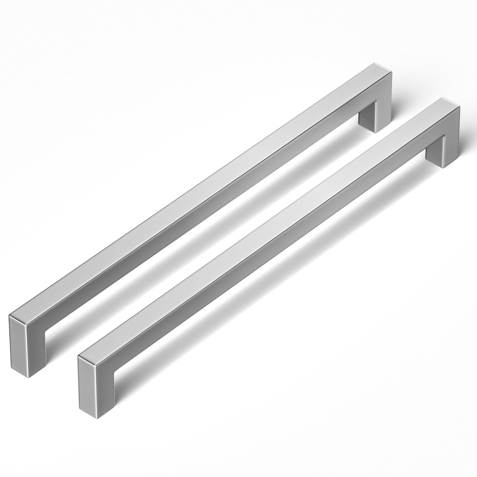 LONTAN 5 Pack Kitchen Cabinet Handles 192mm Cupboard Door Handles Stainless Steel Brushed Nickel Drawer Pulls for Wardrobe Cabinet Suitable for Bathroom, Bedroom, Living Room — image 1