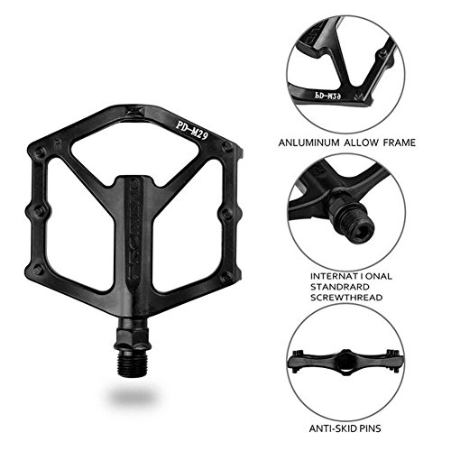 PROMEND MTB Bicycle Cycling Bike Pedals, New Aluminum Antiskid Durable