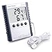 KEYNICE Digital Hygrometer Indoor Thermometer, Thermometer and Humidity Gauge with Humidity and Indoor Outdoor Temperature Monitor, Digital Thermometer with LCD Display for Home Office Greenhouse