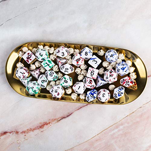 4 Sets Irregular Ink Splash Polyhedral DND Dice for RPG MTG Table Game Dice Dungeons & Dragons Role Playing Gaming Dice, with 4 Colors (28 Pieces) 3