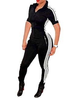 striped bodycon jumpsuit