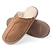 KISS GOLD(TM Womens Slipper, Slip-On House Slipper Cozy Fleece Bedroom Slippers Khaki