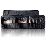 Vander 32 Pieces Makeup Brushes Handle Premium Cosmetics Brush Set Professional Wood Synthetic Kabuki Foundation Blending Blush Concealer Eyeliner Face Liquid Powder Cream Brushes Kit With Pouch Bag.