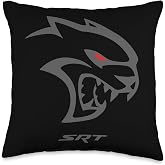 Dodge Hellcat Logo SRT Muscle Car Official Dodge Merch Throw Pillow