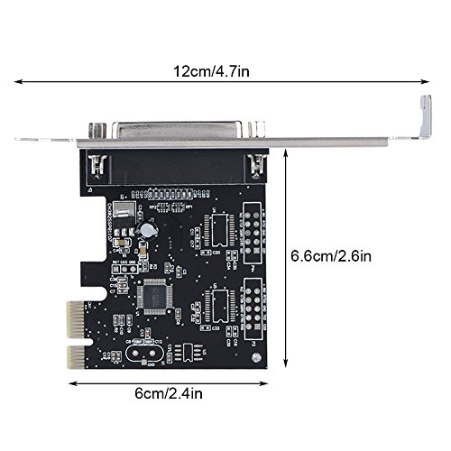 Richer-R PCI-E Parallel Adapter, PCI-E PCI-Express to 1 Port DB25 LPT Parallel Printer Converter Adapter 12CM High Profile for Windows 8/7 / Vista/XP / 2000 / Server 2003-2008 32/64-bit, Linux & M