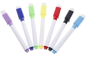 Whiteboard Pen Magnetic Dry Erase White Board Markers Pen with Built-in Eraser 8Pcs Useful and Attractive
