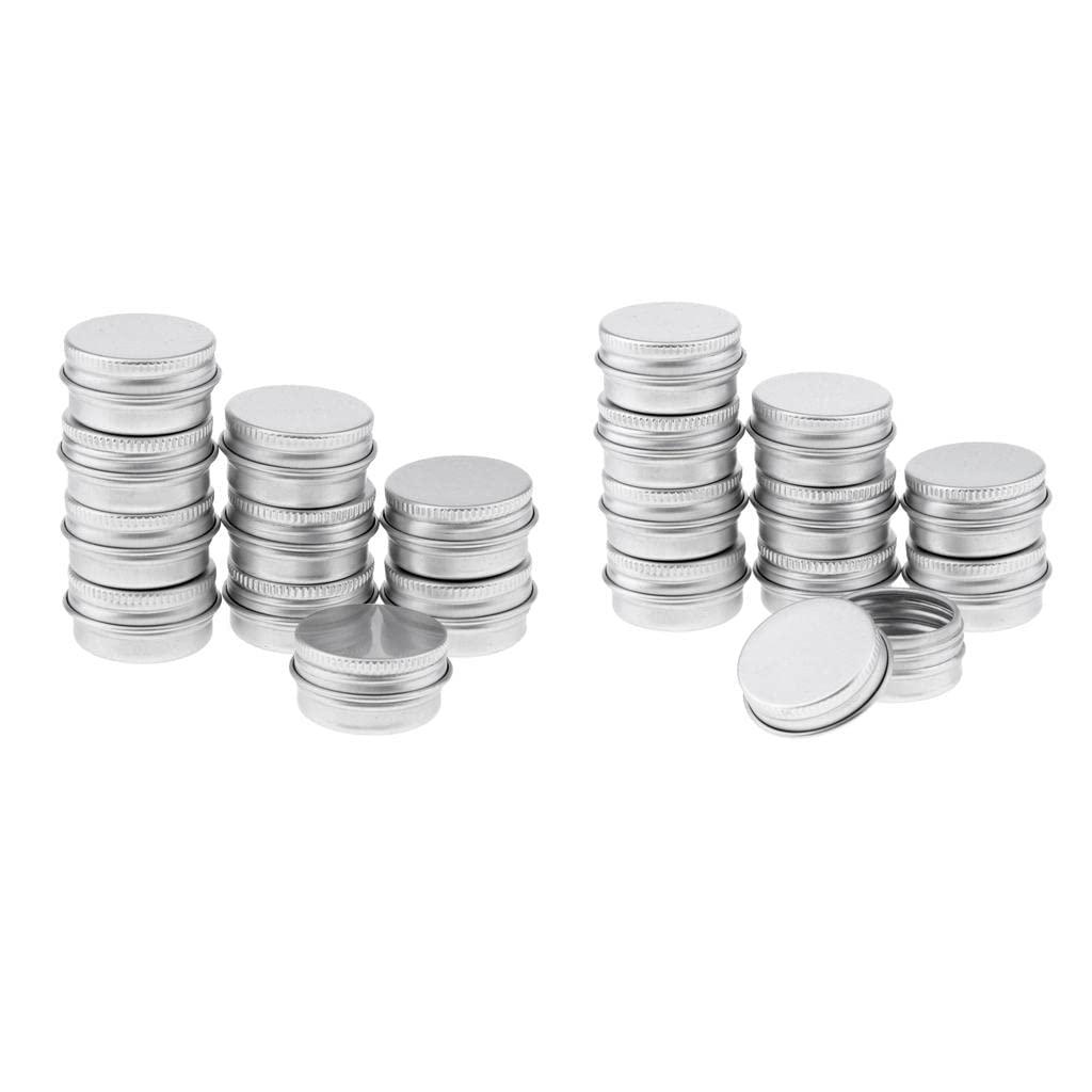 zalati aluminum tins containers 10pcs Jar Refillable Aluminum Screw Lid Round Empty Cosmetic Pot Craft 5g for Cosmetic Lip Balm Cream