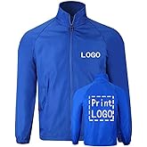 YOWESHOP Long Sleeve Shirts Windbreaker Customize Your Logo Workwear Jackets for Outdoor Team Work Uniform Unisex