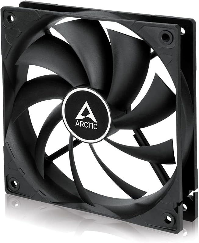 F12 PWM - 120 mm PWM Ventola PC, CPU Silenzioso, Controllo Tecnologia PWM, Configurazione Push e Pull, Ventilazione 230-1350 RPM, 0,3 Sone - Nero
