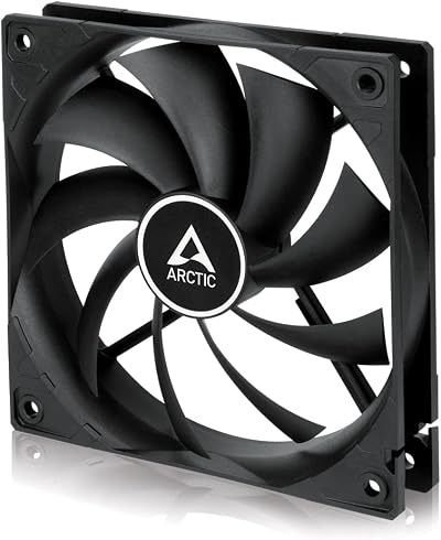 ARCTIC F12 PWM 120 mm Fan Black 230-1350 RPM Push Pull Quiet 0.3 Sone