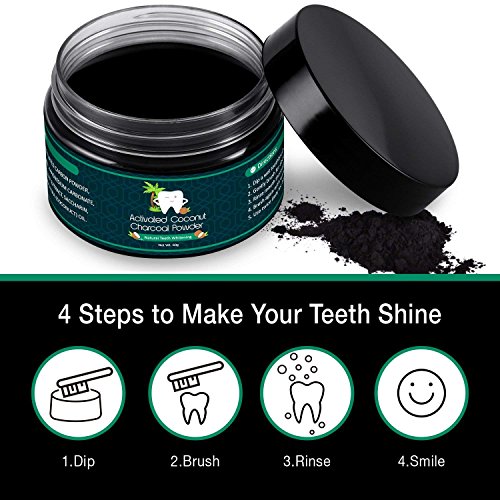 image for Lantique Natural Teeth Whitening Powder with Coconut Activated Charcoa