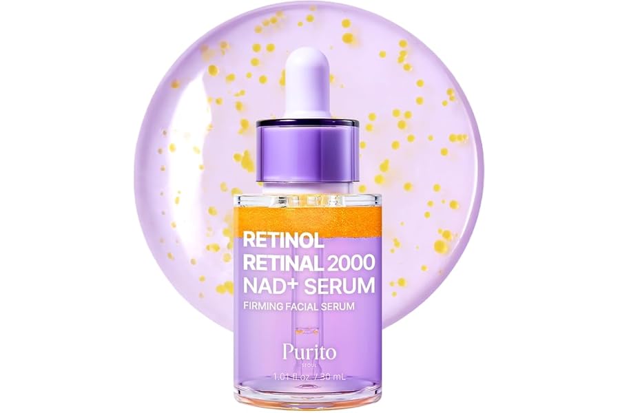 PURITO Retinol 0.1% + Retinal 0.1% Anti-Aging Facial Serum | for Wrinkles, Fine Lines & Firmer Skin | Dual Retinoids with NAD