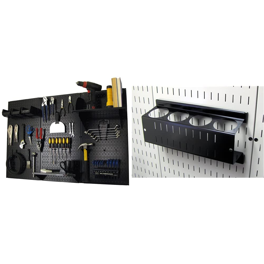 Wall Control Pegboard Metal Organizer, 4 ft. Black, Storage Rack with Rust Resistant Finish Image