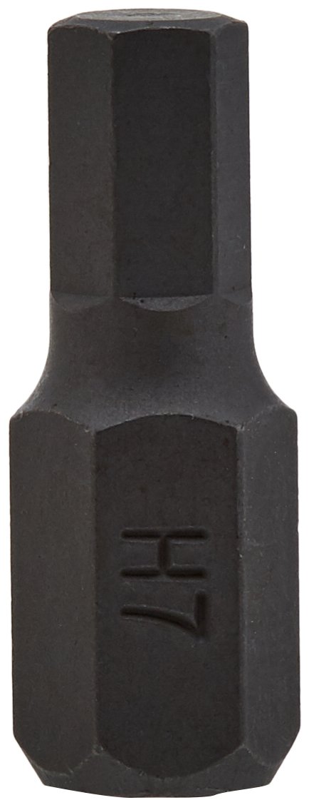 Bahco BE5049H7 Steel-Grey Greased Finish Hexagonal Bit, 10 mm Drive, 7 mm Size, 30 mm Length (Pack of 5)