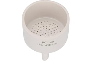 db11 FunChem Porcelain Buchner Funnel, 80 mm Porcelain Buchner Filter Funnel O.D. 8 cm I.D. 7.4 cm Lab Funnels