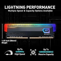 GeIL ORION RGB DDR4 RAM, 16GB (8GBx2) 3200MHz 1.35V