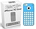 Cable and Case Circle Dot Holes Soft Skin Case for iPhone 5C - Retail Packaging - Blue