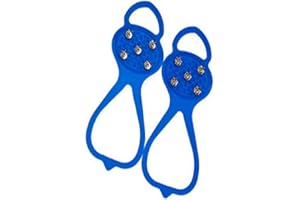 MILALOKO 2 Pair (Kids’ Size) Crampons,Traction Cleats,Spike for Winter Walking Safety,Shoe Grips on、Ice Snow for Children Girls and Boys,Kids' Size