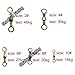 Easy Catch 300pcs/box Fishing Barrel Swivel 100% Copper Extra Strong Ball Bearing Fishing Swivels Accessories Tackle Kit-Size 2 4 6 8 10