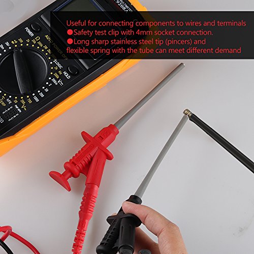 Micsoa Test Leads Kit, Digital Multimeter Leads Set Automotive Test Leads with Alligator Clips Professional Multimeter Accessories