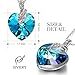 SIVERY 'Whirling Love' Necklaces for Women, Hypoallergenic 925 Sterling Silver Necklace Pendant, Friendship Necklace for Girls (Blue Leaf)