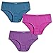 City Threads Little Girls Organic Cotton Brief Underwear for Sensitive Skin and Sensory Friendly Clothing SPD, Jewel, 4
