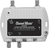 Channel Master Ultra Mini 2 TV Antenna Amplifier, TV Antenna Signal Booster with 2 Outputs for Connecting Antenna or Cable TV to Multiple Televisions (CM-3412)