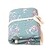 Damero Colored Pencils Case Wrap 100 Holes, Canvas Wrap Pencil Holder Storage Organizer Roll with Multi-purpose Pouch for Artist and Students, Plum Flowers(NO Pencil Included)