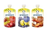 Gerber Graduates Grabbers Squeezable Fruit & Veggies Variety Pack, 4.23 Ounce Pouch, 18 Count
