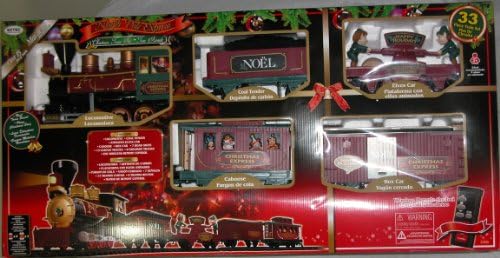 Santas North Pole Express Holiday Christmas Train Set,Wireless Remote Control Set Home Accents