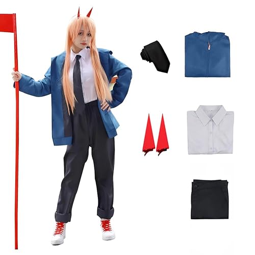 IS MY BIKE OKAY Chainsaw Man Costume Makima Black Dress Cosplay Uniform Denji Outfit Power Jacket Suit Halloween(2XL,Power(Blue)) XX-Large in Saudi Arabia | Whizz Costumes IS MY BIKE OKAY Chainsaw Man Costume Makima Black Dress Cosplay Uniform Denji Outfit Power Jacket Suit Halloween(2XL,Power(Blue)) XX-Large in Saudi Arabia | Whizz Costumes
