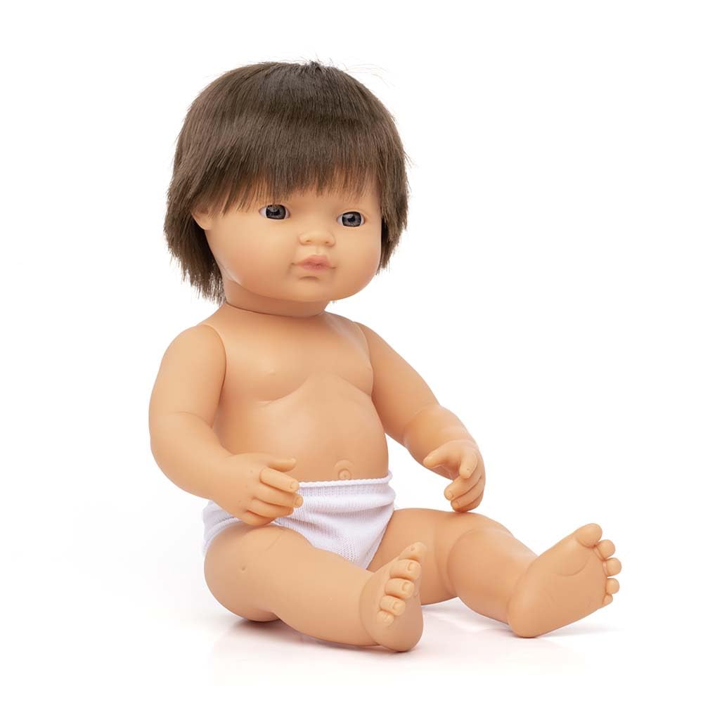 Miniland BABY BROWN HAIR BOY NIÑO 38CM 31079