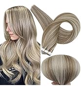 Full Shine Tape in Extensions Glue on Premium Quality Invisible Skin Weft Straight Hair Remy Huma...