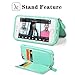 LAMEEKU iPhone 6s Wallet Case, iPhone 6 Card Holder Case, Shockproof iPhone 6 Leather Cases with Credit Card Slot Zipper Wallet Purse Money Pockets, Protective Cover for Apple 6/6s- Mint Green