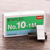 Chige No.10-1M Flat Clinch Small Staples for Office Stapler - 5 Boxes (5000 Staples)