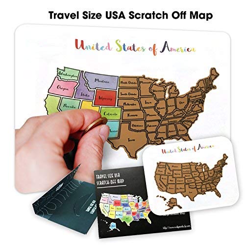 Travel Size Usa Scratch Off Map Play The License Plate Game For Kids During Car Ride