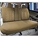 Leader Accessories Auto Universal Tan Car Seat Covers Set 17pcs Combo Pack with Airbag - Front and Rear with 4 Shoulder Pads