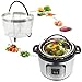 Premium Vegetable Steamer Basket Best Bundle, Fits Instant Pot Pressure Cooker, 100% Stainless Steel, Retractable Handle, Bonus Accessories One Serving Tongs (Large, 7