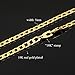 SWOPAN 18K Gold Plated 5MM-9MM Wide Curb Cuban/Figaro/Snake Chain Link Necklace for Pendant Men Women Hip Hop Fashion Jewelry with 18K Stamp, 18