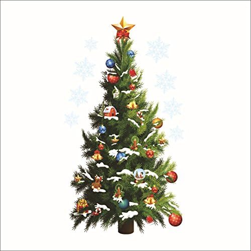 DaGou Christmas tree Wall Stickers Wall Murals, Removable Art Wall Decals for Home Decoration