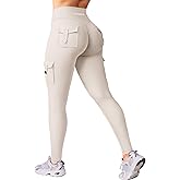 YEOREO CoreFlex Workout Cargo Leggings with Pockets for Women Hidden Scrunch Butt Lifting Leggings Gym Yoga Pants