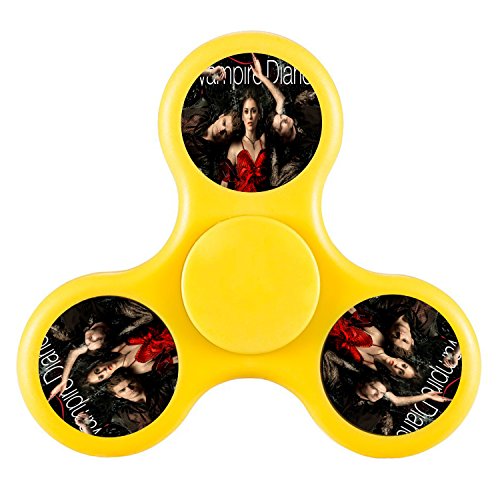 New Style The Vampire Diaries Tri-Fidget Spinner Hand Toy Relieve Anxiety Tattoo-YellowÂ£Â¬Anxiety and ADHD Finger Spinner Stress Reducer For Kids & Adult