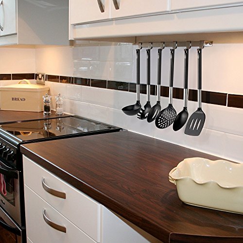 Kitchen Utensil - 6 Best Kitchen Utensils Set - Black Nylon Cooking Utensils - Kitchen Tools Gadgets. - Thumbnail 4