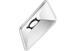 Ciieeo Stainless Steel Rectangular Pot Lid 35x26cm Anti Splash Oil-proof Cover for Kitchen Cookware and Pan