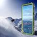 ShellBox for Galaxy Note 9 Waterproof Case, Shockproof Snowproof Cover IP68 Underwater Full Body Protection Crystal Clear Built-in Screen Protector Case for Note 9 (Clear Green)